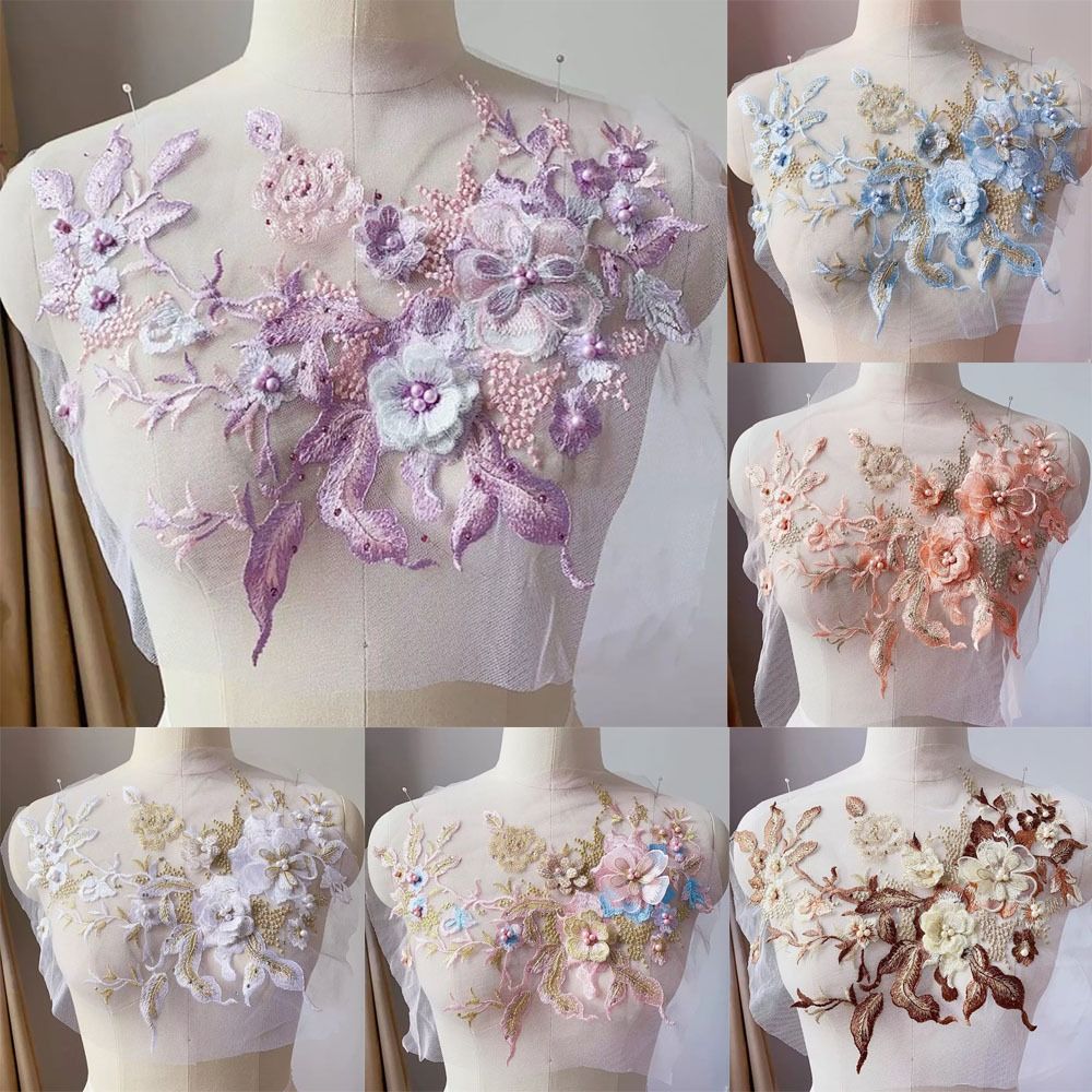 Applique Patch Flower - 패션 우아한 화려한 스팽글 자수 패치