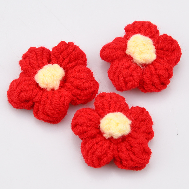 수제 크로셰 5잎 꽃 아플리케, 니트 데이지 꽃 패치, - Applique Patch Flower 리뷰 및 가격