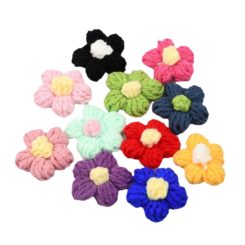 수제 크로셰 5잎 꽃 아플리케, 니트 데이지 꽃 패치, - Applique Patch Flower 리뷰 및 가격