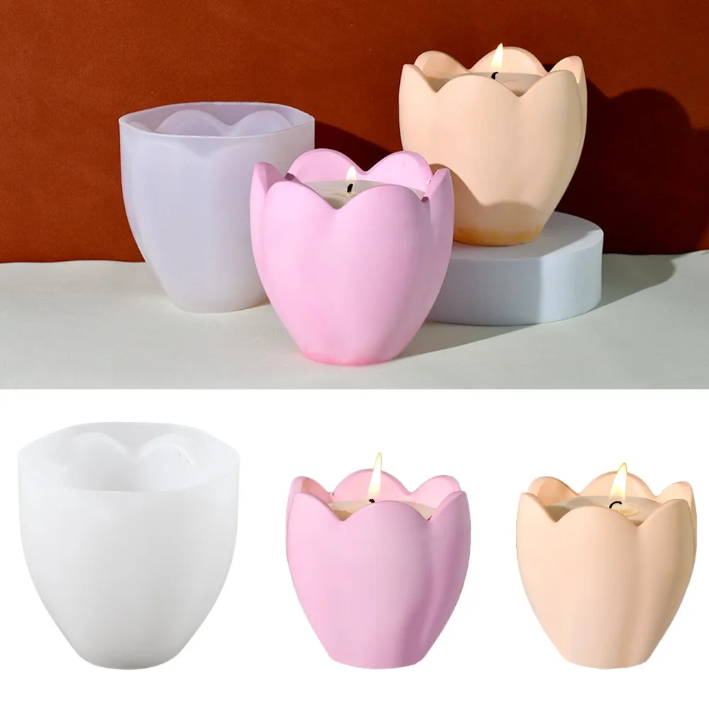 튤립 양초 거치대 실리콘 몰드, 꽃 송진 비누 상자 만 - Craft Embellishment Storage 리뷰 및 가격