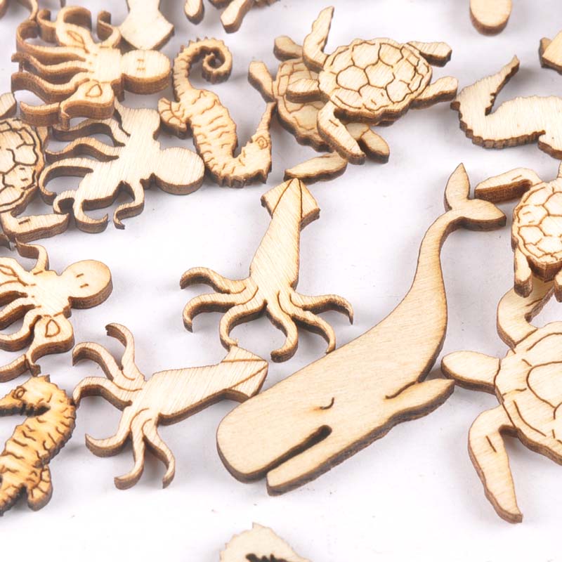20Pcs 25-40mm 바다 거북/말/고래 나무 DI - Craft Embellishments 리뷰 및 가격
