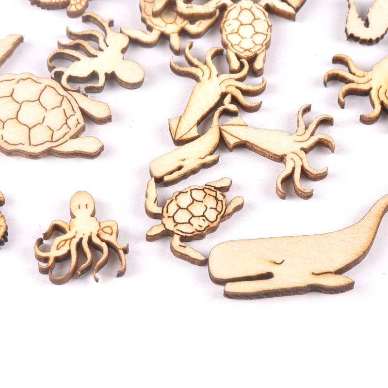 20Pcs 25-40mm 바다 거북/말/고래 나무 DI - Craft Embellishments 리뷰 및 가격