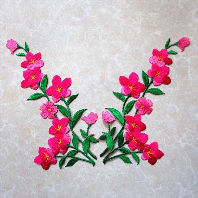 멋진 파란색 꽃 패치 자수 다리미, 의류용 패치 스티커 - Applique Patch Flower 리뷰 및 가격